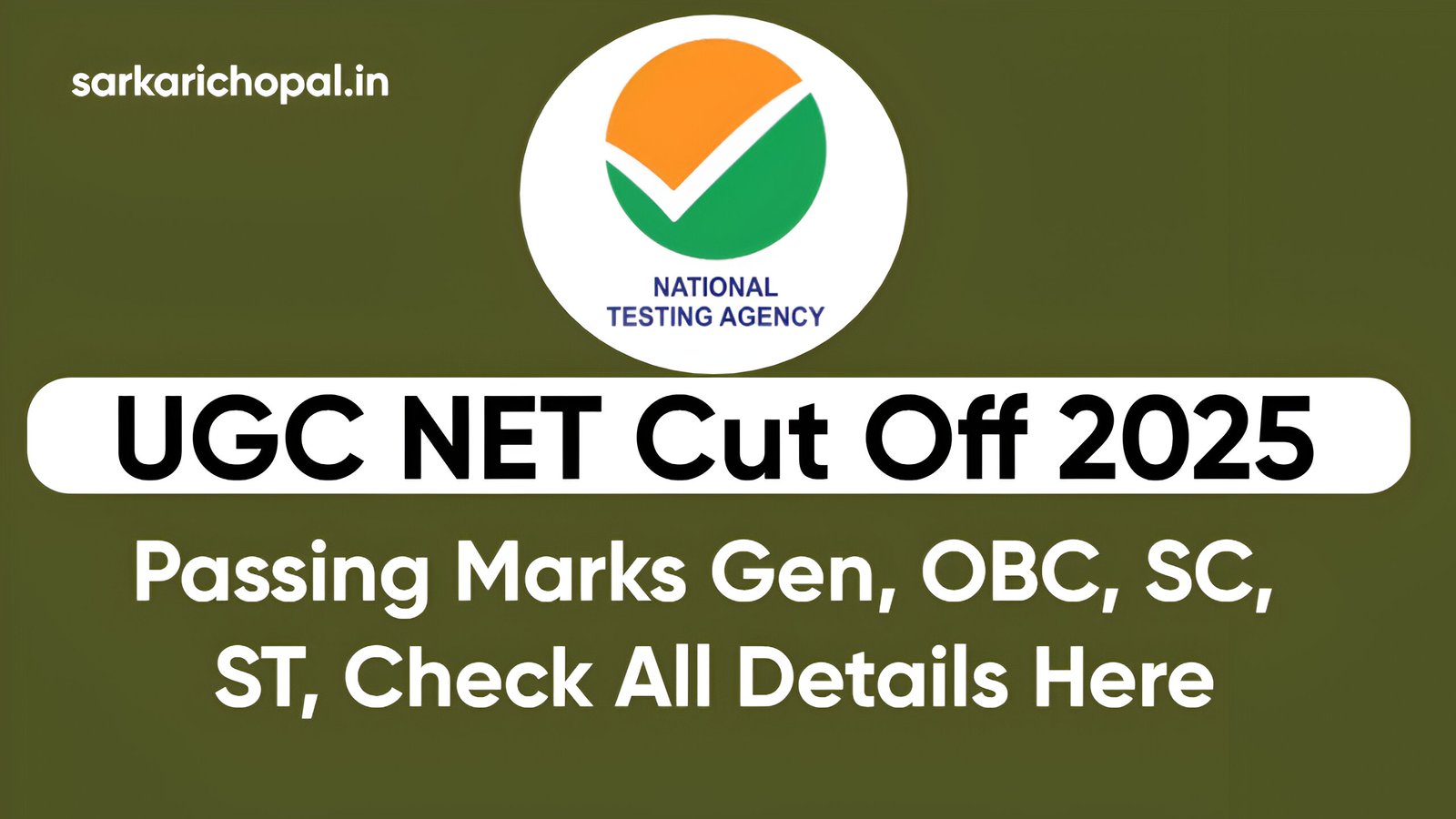 UGC NET Cut Off 2025