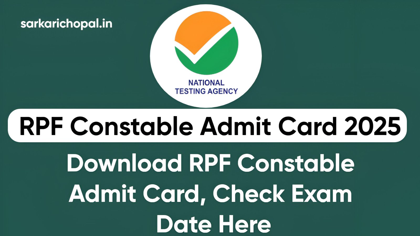 RPF Constable Admit Card 2025