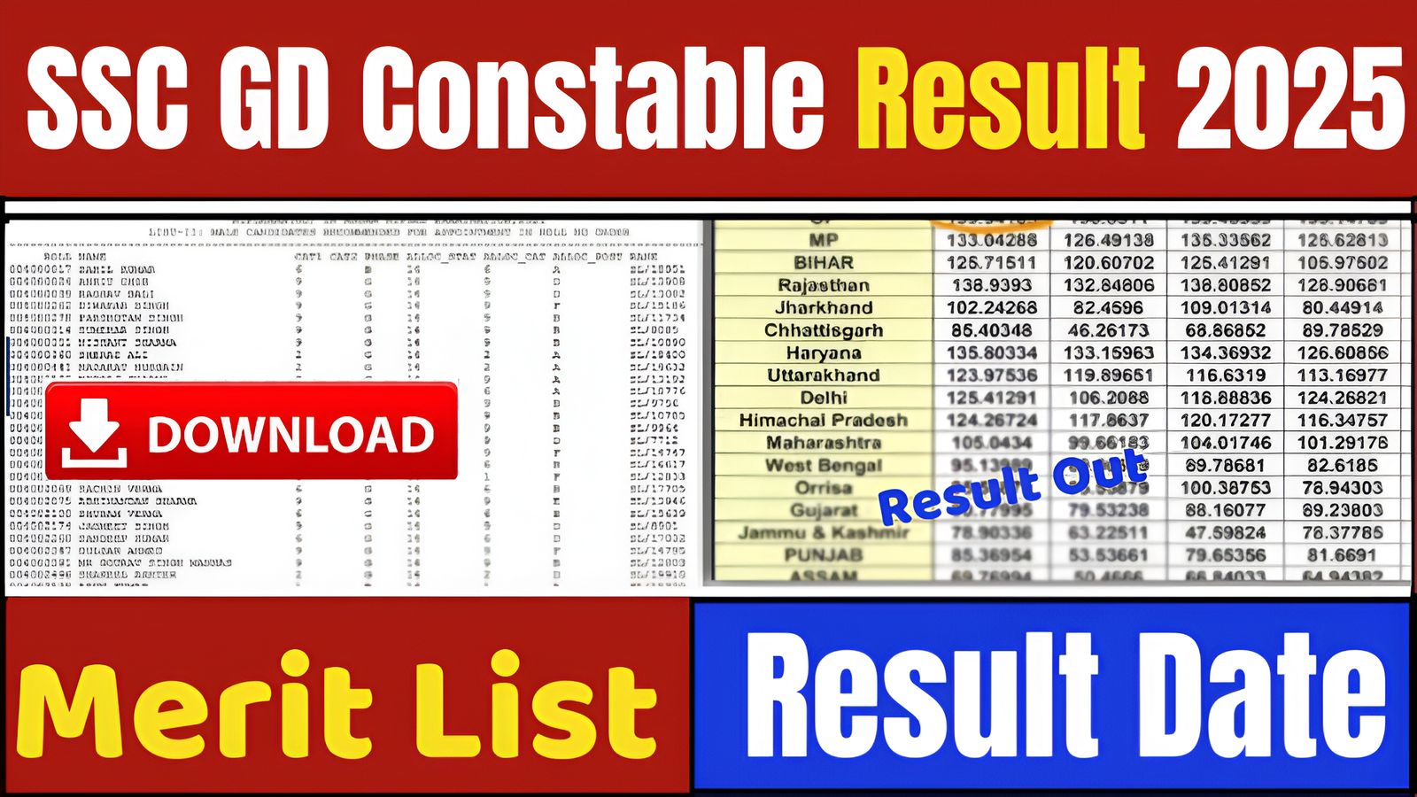 SSC GD Constable Result 2025