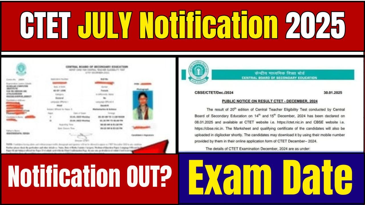 CTET July Notification 2025