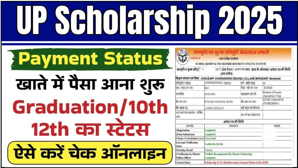UP Scholarship Status Check 2025