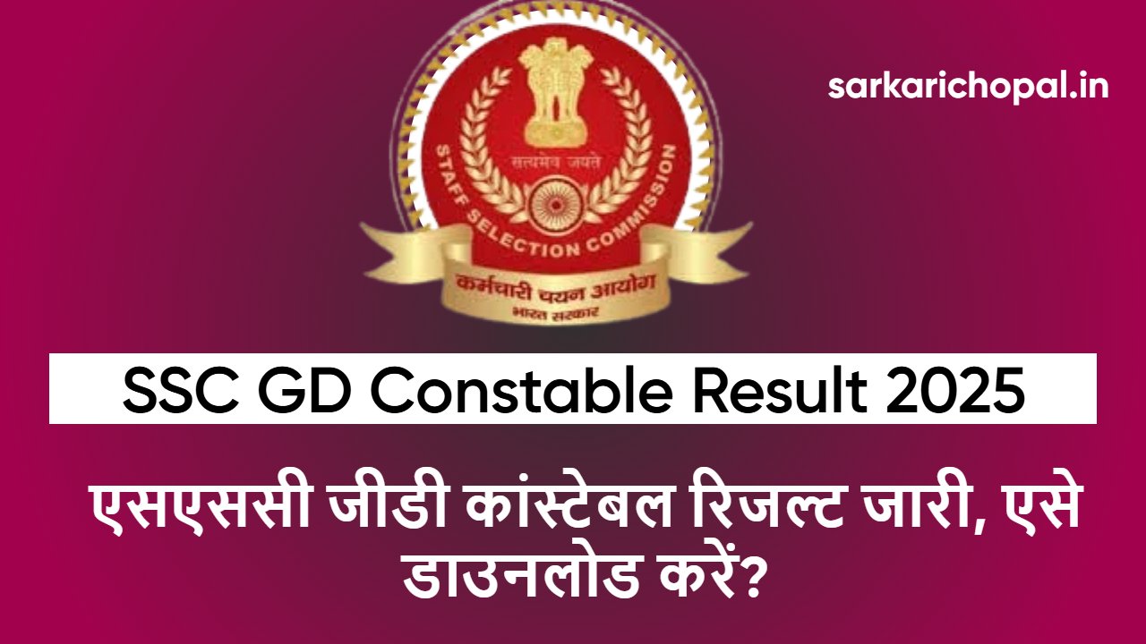 SSC GD Constable Result 2025